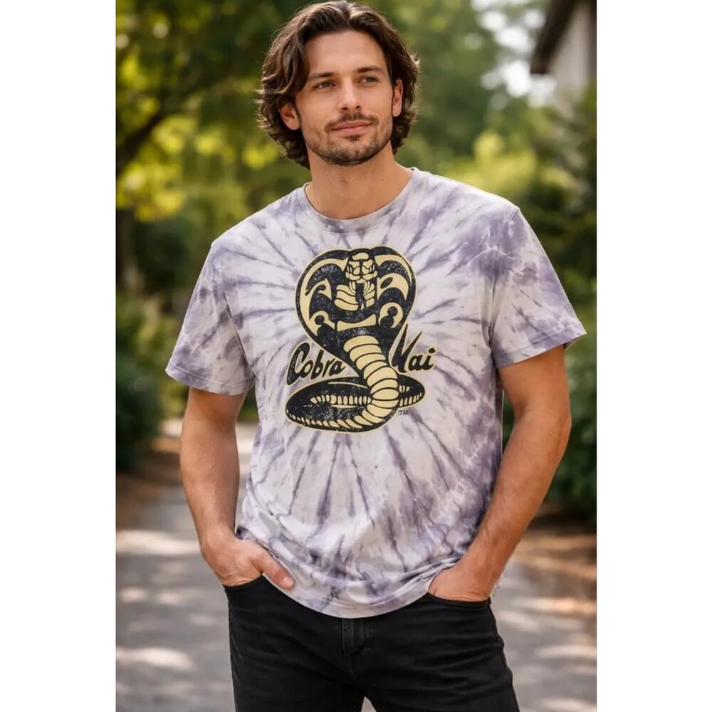 Cobra Kai Men's T Shirt Men Size 2XL Tie Dye Cobra Graphic Karate Kid